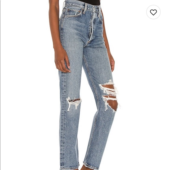 Agolde 90s Pinch Waist High Rise Straight Jean in Backdrop - Picture 3 of 6